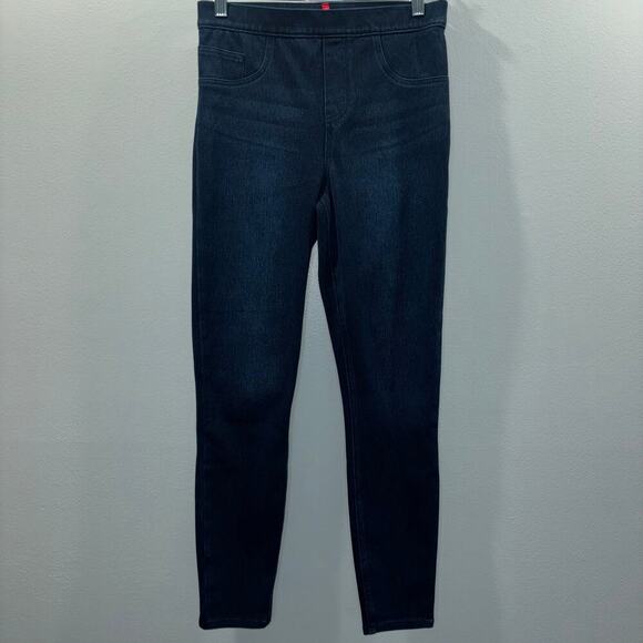 SPANX ShapeEveryWear Ankle Skinny Jeans Dark Wash|Sz Medium 8/10 Pull-On Stretch - Picture 2 of 13